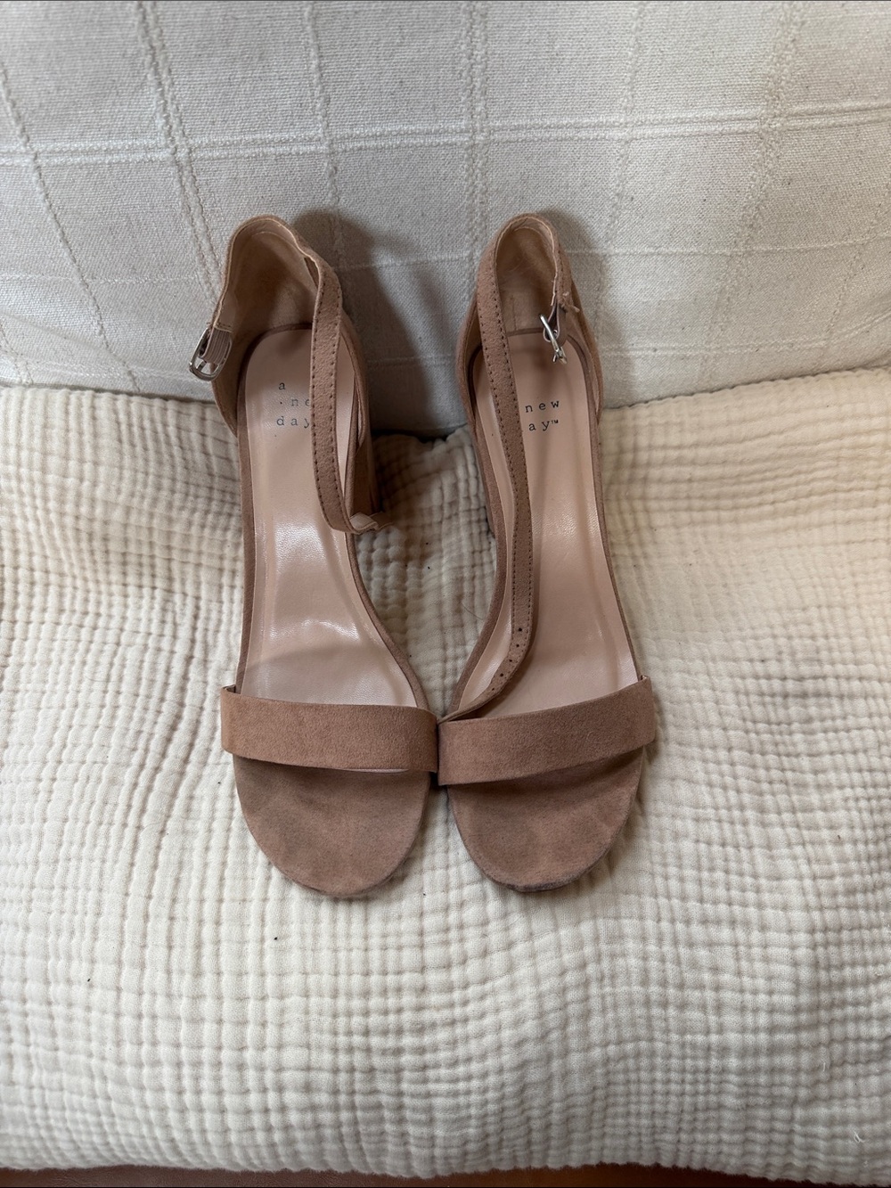 Anine Bing Brown Suede Open-Toe Ankle Strap Heels